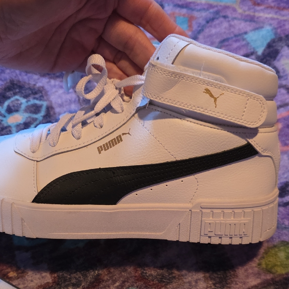 Womens Puma High-Top Sneakers - White - Picture 8 of 10